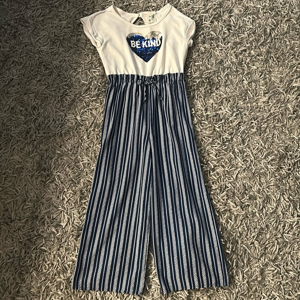 Cute girls sequin romper with pants size 10